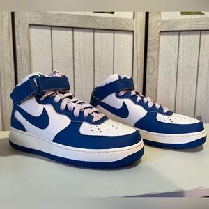 💎 SOLD Nike Air Force 1 Mid Women's 7 – Military Blue Doll Sneakers Shoes